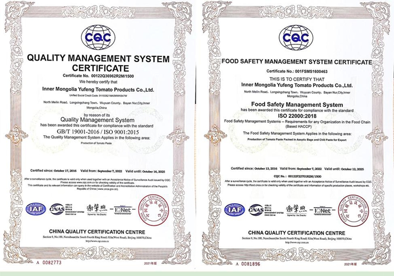 Our Certificates