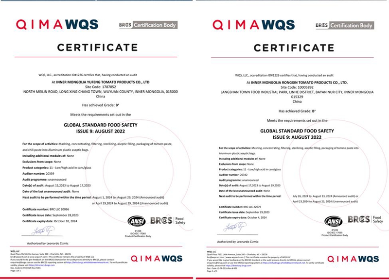 Our Certificates